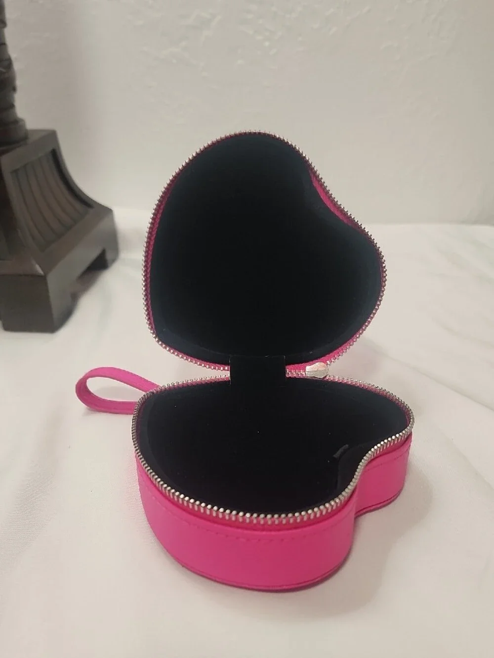 Pandora Pink Heart Shaped Jewelry Case Wristlet